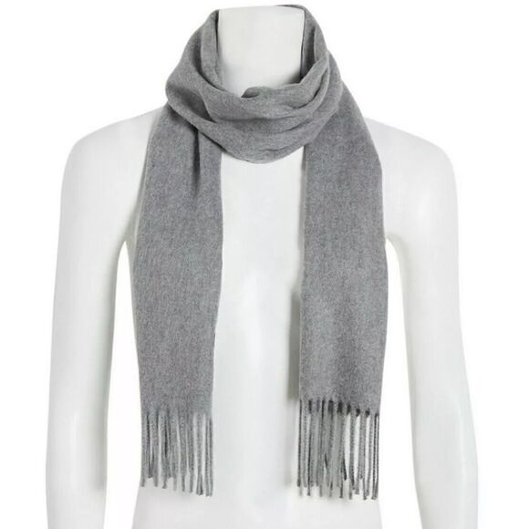 Steve Madden Accessories - Steve Madden Solid Gray Muffler Acrylic Scarf NWT